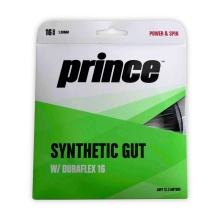 Prince Sznur tenisowy Synthetic Gut Duraflex (Uniwersalny+Trwałość) czarny 12m Zestaw